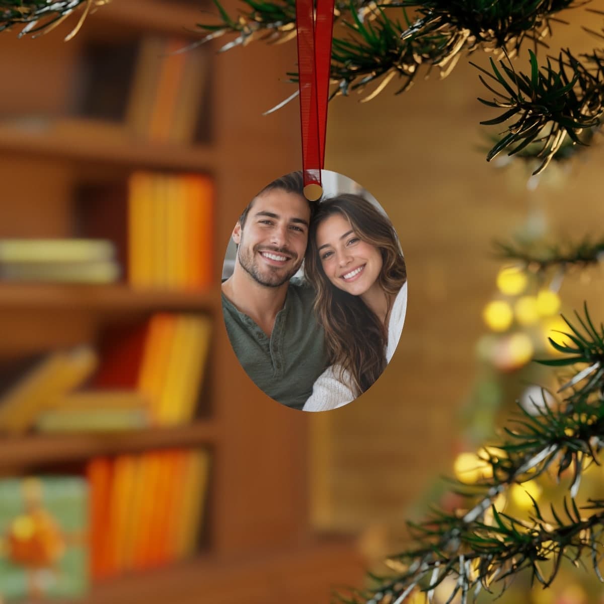Your Photo Ornament — Double-Sided Metal — Oval