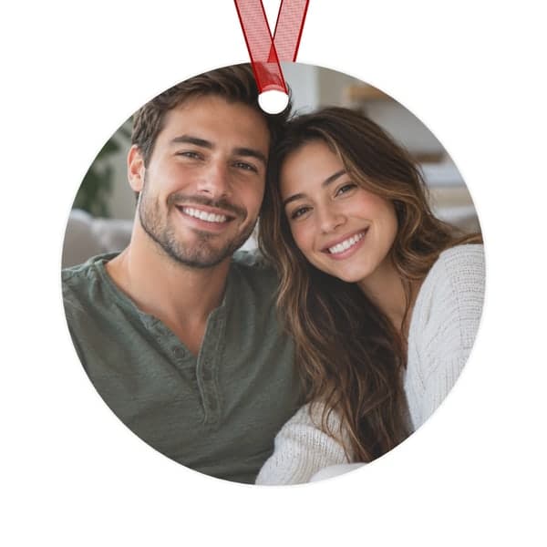 Your Photo Ornament — Double-Sided Metal — Round